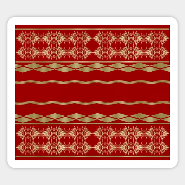 Red & Golden Velvet Sticker by Almanzart